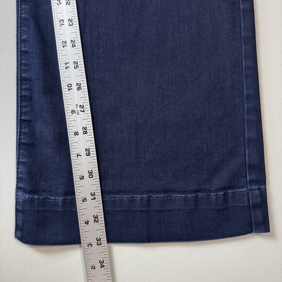 NYDJ Jeans Womens 14 Teresa Wide Leg Trouser Lift Tuck Stretch Dark Wash Denim - Picture 10 of 12